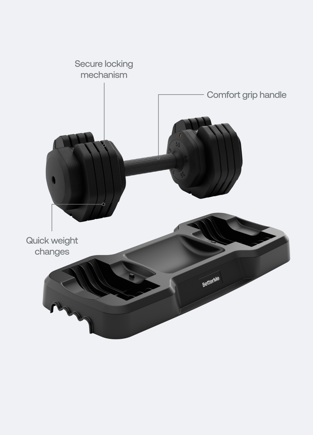 Adjustable Dumbbell | Up to 55 LB