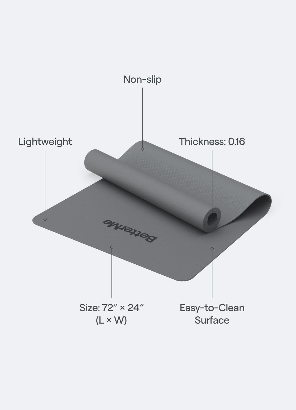 Tapis d'exercice quotidien avec support amorti pour la maison et le studio