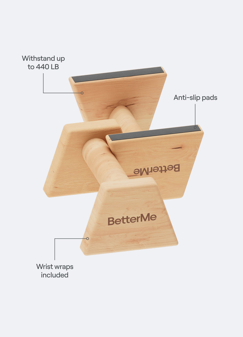 Poignées de pompes en bois